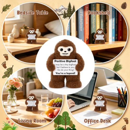 Positive Bigfoot Crochet Gift for Men - Birthday Encouragement Keepsake - Handmade Support Decor
