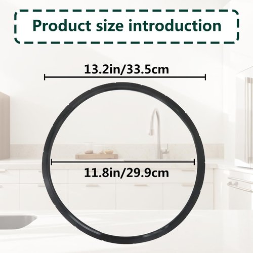 09985 Pressure Canner Sealing Ring Replacement for Presto Model 0178107,0174510,0175107,0175510,0178209,0178410 16 18 23 Quart Pressure Cooker Parts, Including Overpressure Plug(2pcs Gasket)