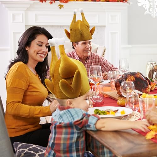 Turkey Hats 3-Pack Thanksgiving Halloween Christmas Novelty Costume Headwear