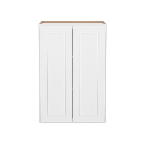 Furinno Shaker Wall Kitchen Cabinet 2-Doors-2 Shelves, Ready to Assemble, 12 D x 24 W x 36 H, White