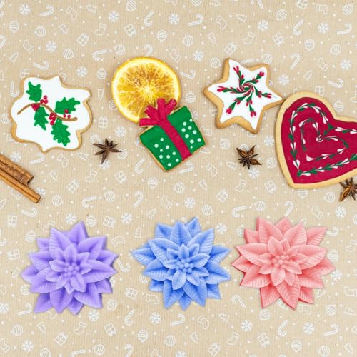 Christmas Holly Leaf Silicone Mold for Cake Decorating Chocolate and Resin Crafts