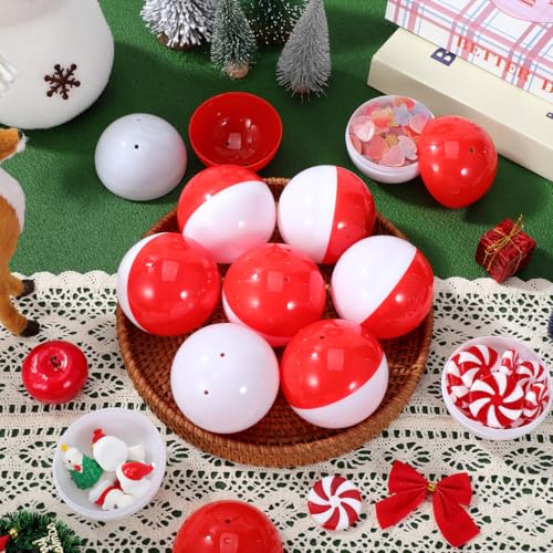 50 Pack Vending Machine Capsules - 2.7 Inch Plastic Gumball Containers for Prizes & Party Favors