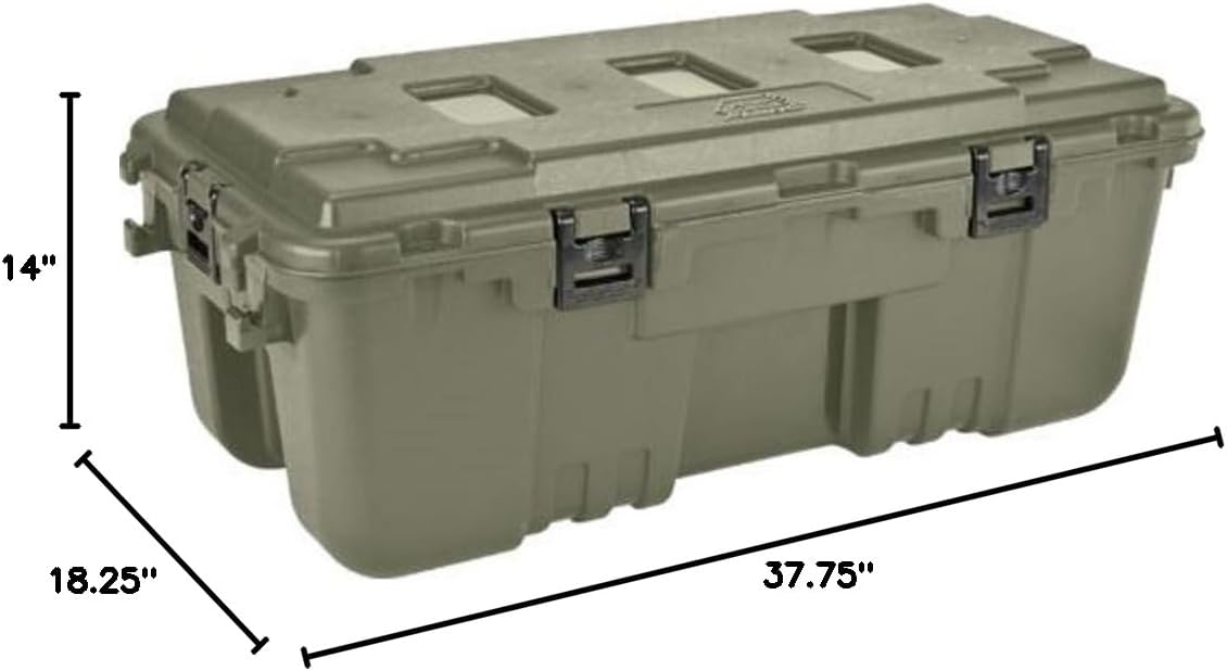 Plano Storage Trunk - 108 Quart With Wheels | Durable Hunter Green Storage Solution