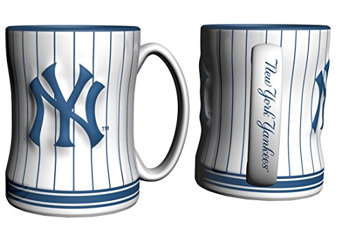 New York Yankees 14oz Sculpted Relief Ceramic Mug - Team Color
