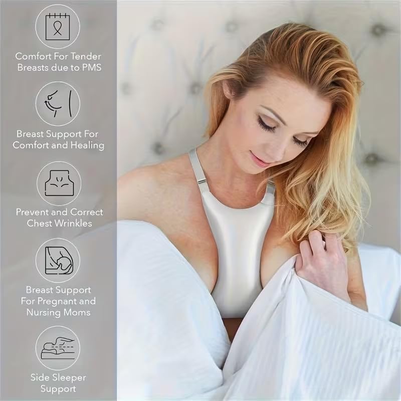 Anti-Wrinkle Cotton Breast Pillow for Side Sleepers Support & Skin Care