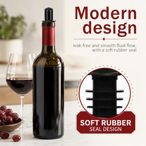 12 Pcs Plastic Bottle Pourers with Dust Caps for Liquor, Syrup, Oil, Vinegar