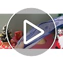 Poen Christmas Tree Topper Top Hat Sequins with Bow Ribbon - Royal Blue