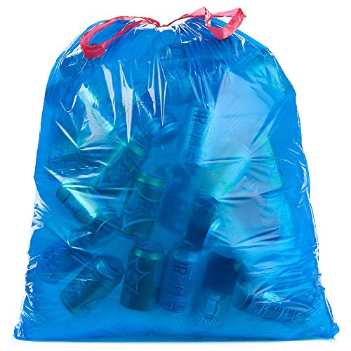 Ultrasac Blue Recycling Bags 33 Gallon 0.9 MIL, 33.5" x 38" - Pack of 45 - For Recycling, Kitchen, Industrial, & Commercial