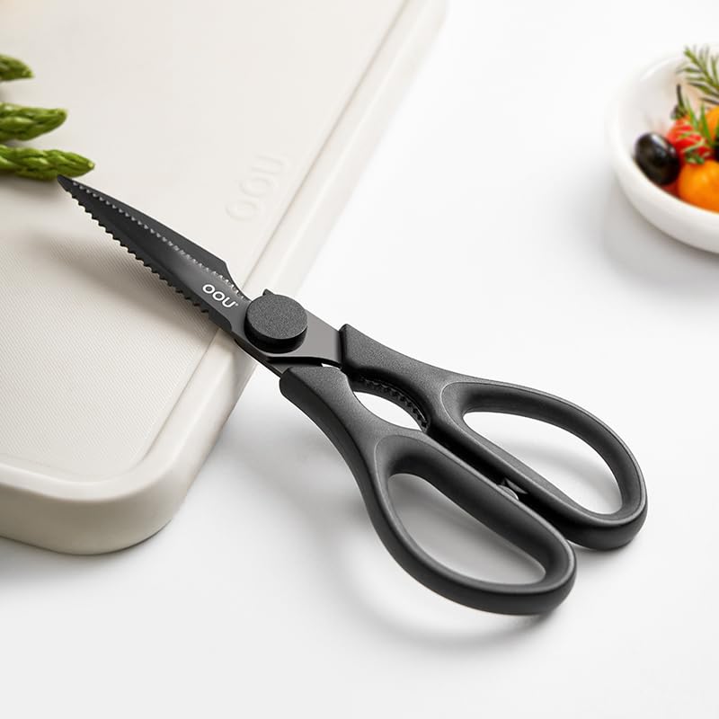 OOU Kitchen Shears, Ultra Sharp Come-apart Kitchen Scissors, Multipurpose Heavy Duty Chopping Scissors