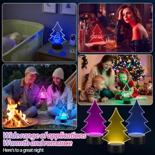Christmas LED Light Kit with Acrylic Tree Bases - 6 Sets