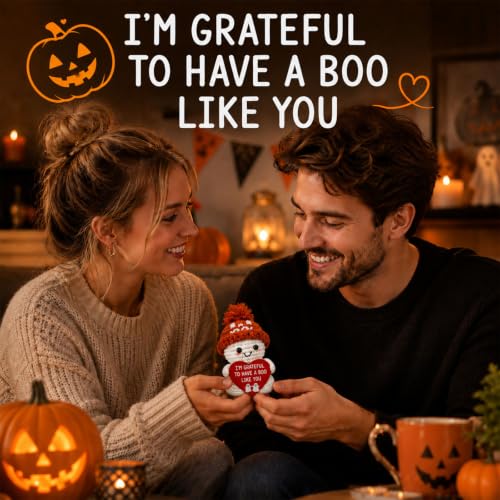 Halloween Boo Basket Stuffers for Him and Her, Cute Ghost Crochet Gift