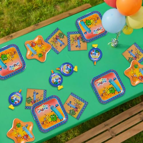 Numberblocks Deluxe Party Supplies Kit for 10 Guests - 79 Pieces