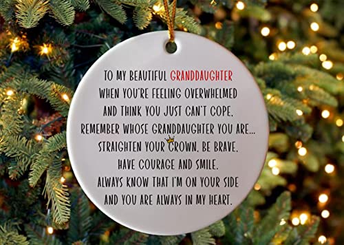 Personalized Granddaughter Christmas Ornament - Keepsake Holiday Decor