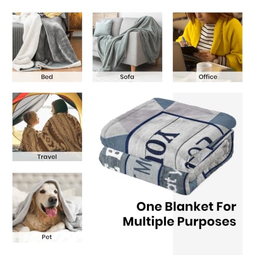 Son Gift Blanket 80x60 Inches - Cozy Flannel Throw for Graduation, Birthday, Christmas