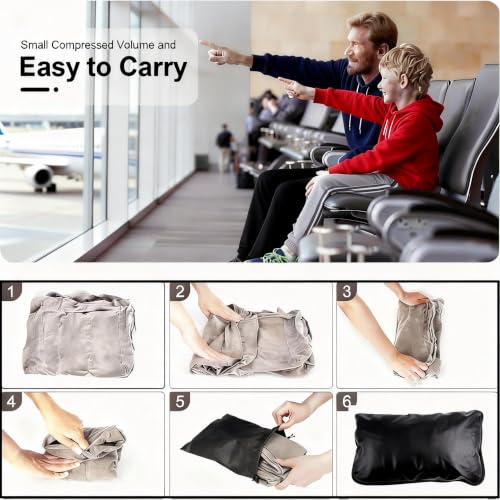 Inflatable Travel Foot Rest Pillow for Leg Support & Fatigue Relief