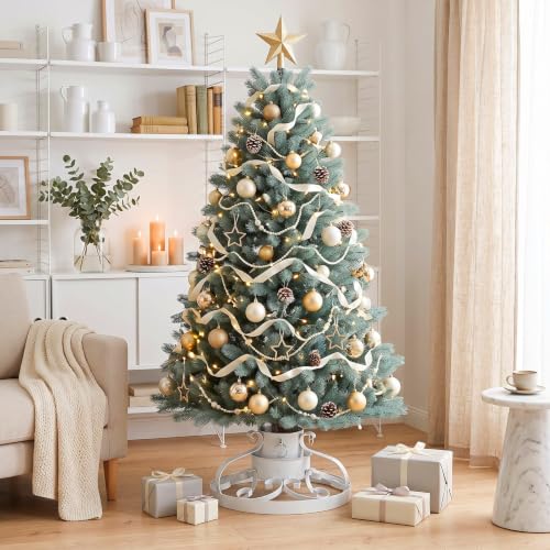 Christmas Tree Stand with Water Reservoir - White, Supports Trees Up to 8.5ft