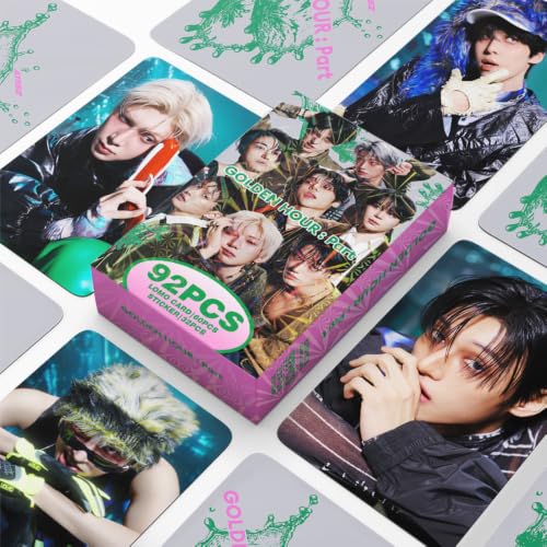 Photocard Collection Set with Stickers - 92 Non-Repeating Cards & Decorative Stickers