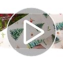 Christmas Table Runner Green Xmas Tree Design 14x108 Inch Disposable Holiday Decor - Set of 6