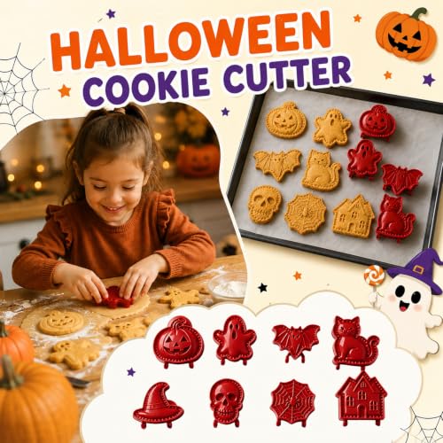 Halloween Mini Pie Mold Set with Sealer - Red Variation - Holiday Baking Tools