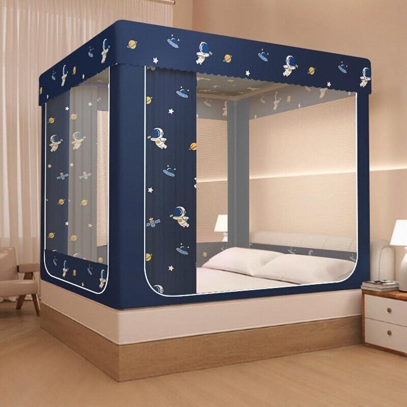 King Bed Mosquito Net Canopy - Freestanding Bug Protection for Bedroom