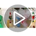 Baby’s First Christmas Stocking Felt Teddy Bear Embroidered White Cuff Blue - Holiday Decoration Gift Bag