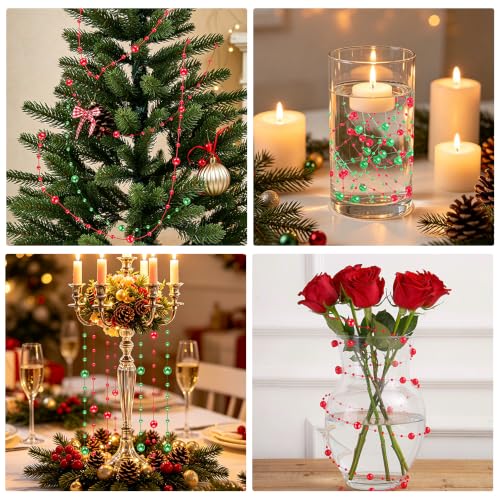 Artificial Floating Pearls Bead Garland for Christmas Decor, 30 Pieces