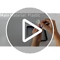 No Drill Adhesive Curtain Holdbacks - L-Shaped Black Plastic Set of 2