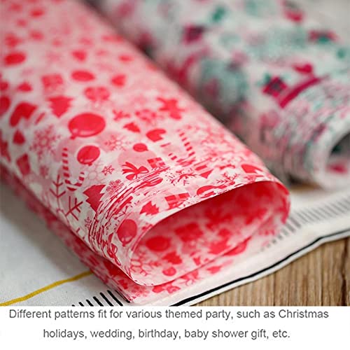 Christmas Snowflakes Wax Paper Sheets - Waterproof Food Wraps for Baking & Packaging, 50 Sheets
