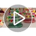 Mini Ceramic Christmas Tree Set - 4 Pack Pre-Lit Tabletop Holiday Decor - White, Green, Pink, Light Green