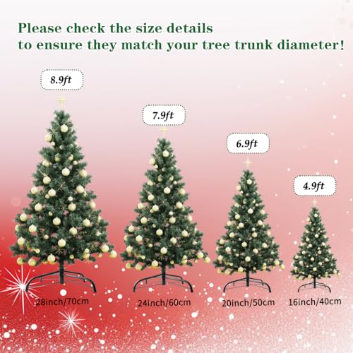 Black 16 Inch Folding Metal Christmas Tree Stand, Universal Artificial Tree Base