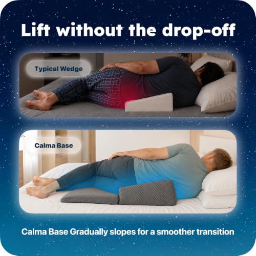 Calma Side Sleeper Pillow for Shoulder Pain Relief - Extra Long, Adjustable Support