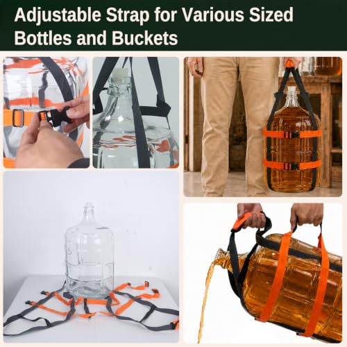 5 Gallon Carboy Fermentation Kit with Carrier, Brush, Airlock, Siphon & Stoppers