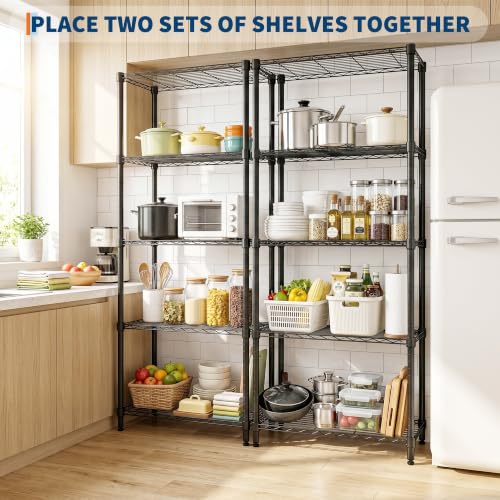 Heavy Duty Metal Storage Shelves 4-Tier Garage Organizer, Adjustable & Rust-Resistant