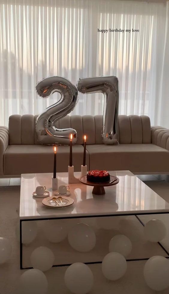 Silver 2 Balloon - 40 Inch Number 2 Birthday Decoration | Perfect for Second Birthday Parties