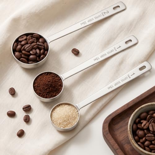 Stainless Steel Coffee Measuring Spoons Set - 1Tbsp 15ml & 2Tbsp 30ml Kitchen Utensils