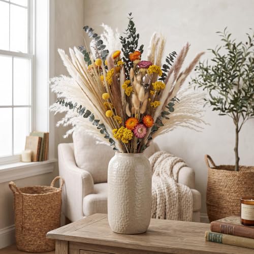 1023 Pcs Dried Flowers Pampas Grass Bundle Natural Preserved Botanicals