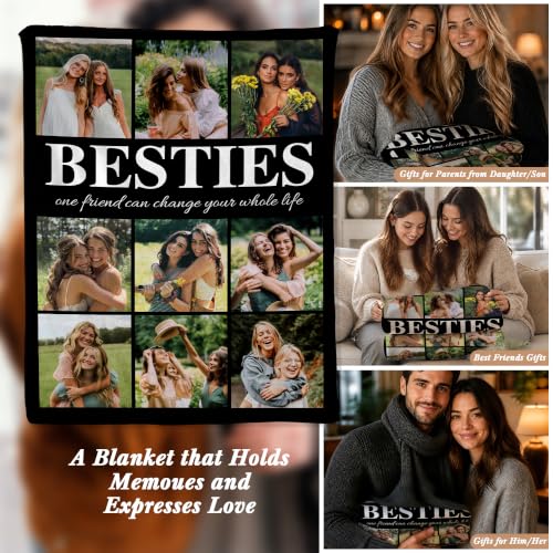 Custom Best Friend Photo Blanket for Women - BFF Variation of THIS Listing