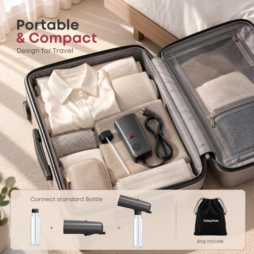 Handheld Garment Steamer with Vacuum Suction 6000Pa 3 Steam & Suction Levels