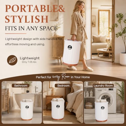 Large 22L Towel Warmer for Bathroom with LED Display & Auto Shut Off