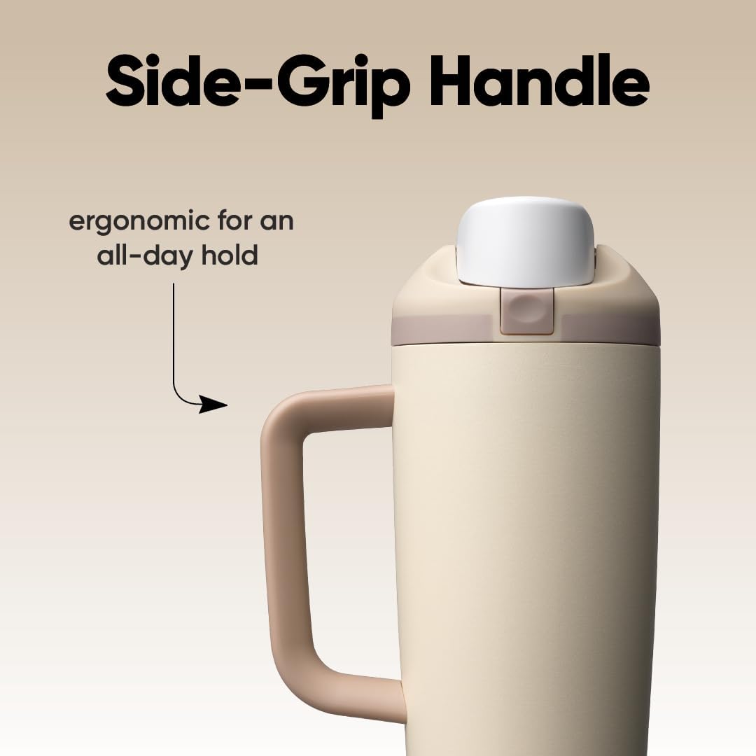 Owala FreeSip Tumbler - 30-Oz. Stainless Steel - Tan (Lightly Toasted) | Insulated Design
