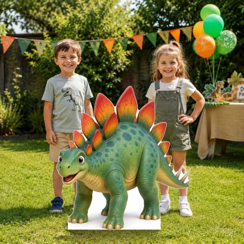 Stegosaurus Cardboard Cutout Dinosaur Themed Birthday Party Standup - 4 ft