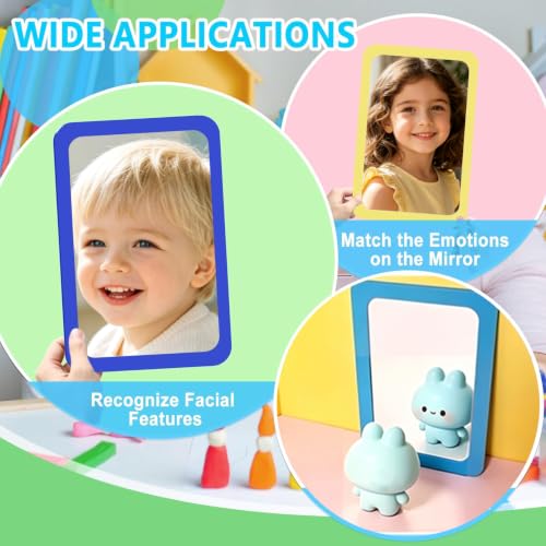 Unbreakable Kids Mirror Set - Shatterproof Acrylic, 6 Pack, 6 x 4 Inches