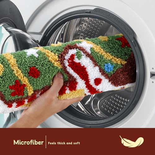 Christmas Gingerbread House Bath Mat 20x32 Inch - Winter Bathroom Rug Decor