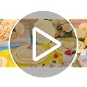 Yellow Plastic Plates Set with Gold Accents - Floral Style 50PCS for Parties & Events