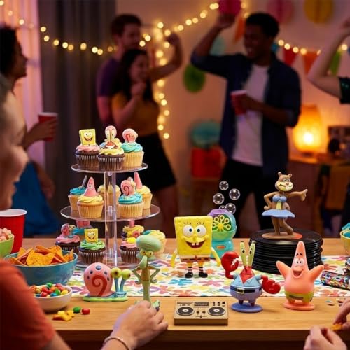 6Pcs Cartoon Cake Topper Set for Birthday Party Decorations