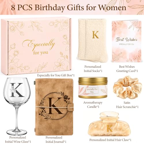Personalized Initial Gift Box Set for Women - Monogrammed Gift Idea K