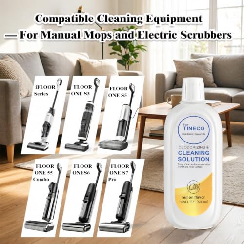 Lemon Floor Cleaning Solution 1L for Tineco & Wet Dry Vacuums - Lemon Scented