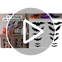 Halloween 3D Bat LED Light Wall Decor - Black 12 Pcs