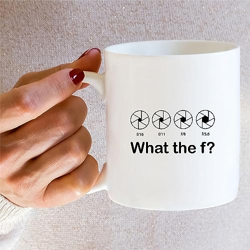 Retreez PTG009 White Funny Photographer Mug Gift What The F Focal Length 11oz