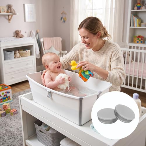 Gray Replacement Stopper Plug for Stokke Flexi Bathtub - Leak-Proof Silicone Seal